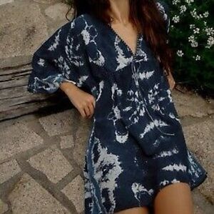 Zara Oversized Tie Dye Flowy Mini Dress